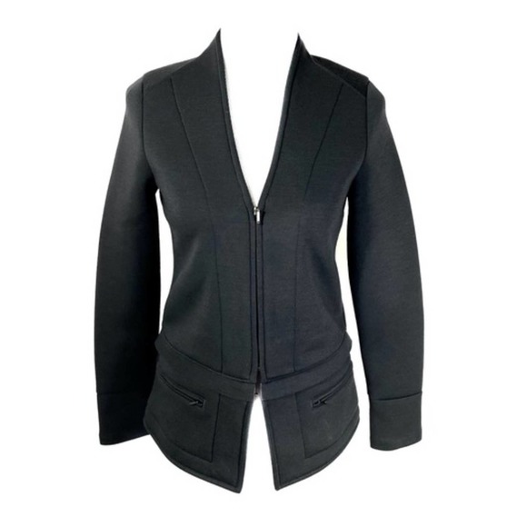 32. Brunswick Park Smarter Apparel Black Scuba Jacket - Picture 2 of 12